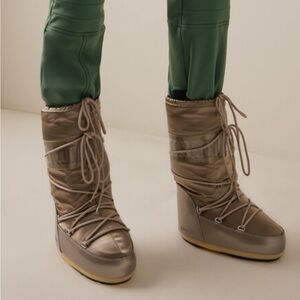 MOON BOOT Icon Glance Satin Boots NWT